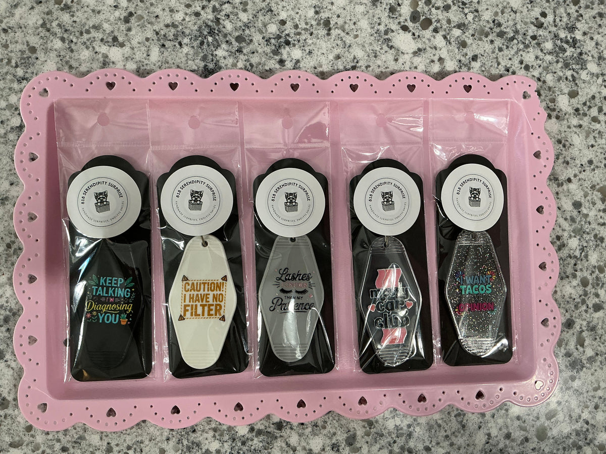 UV DTF Vintage Motel Keychains