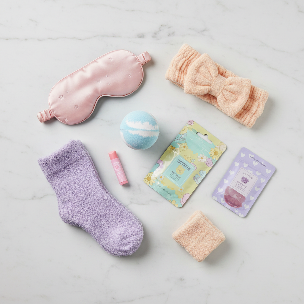 Spa Items - White Marble Flat Lay